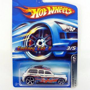 Hot Wheels Cockney Cab II #068 Chrome Burnerz 3/5 Chrome Die-Cast Variant 2006